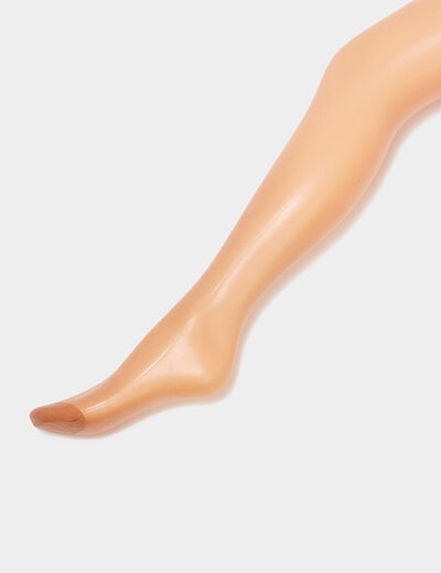 Lot 3 collants 15 deniers beige femme