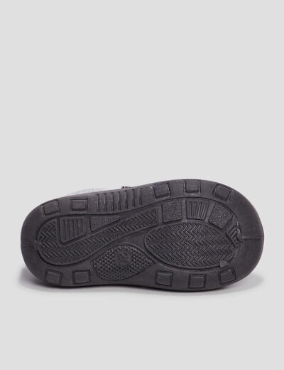 Chaussons bottillons gris bébé garçon