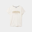T-shirt col rond manches courtes Creeks blanc femme