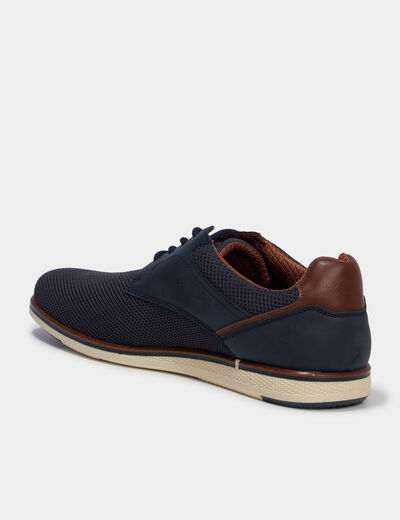 Derbies &agrave; lacets bout rond bleu marine homme