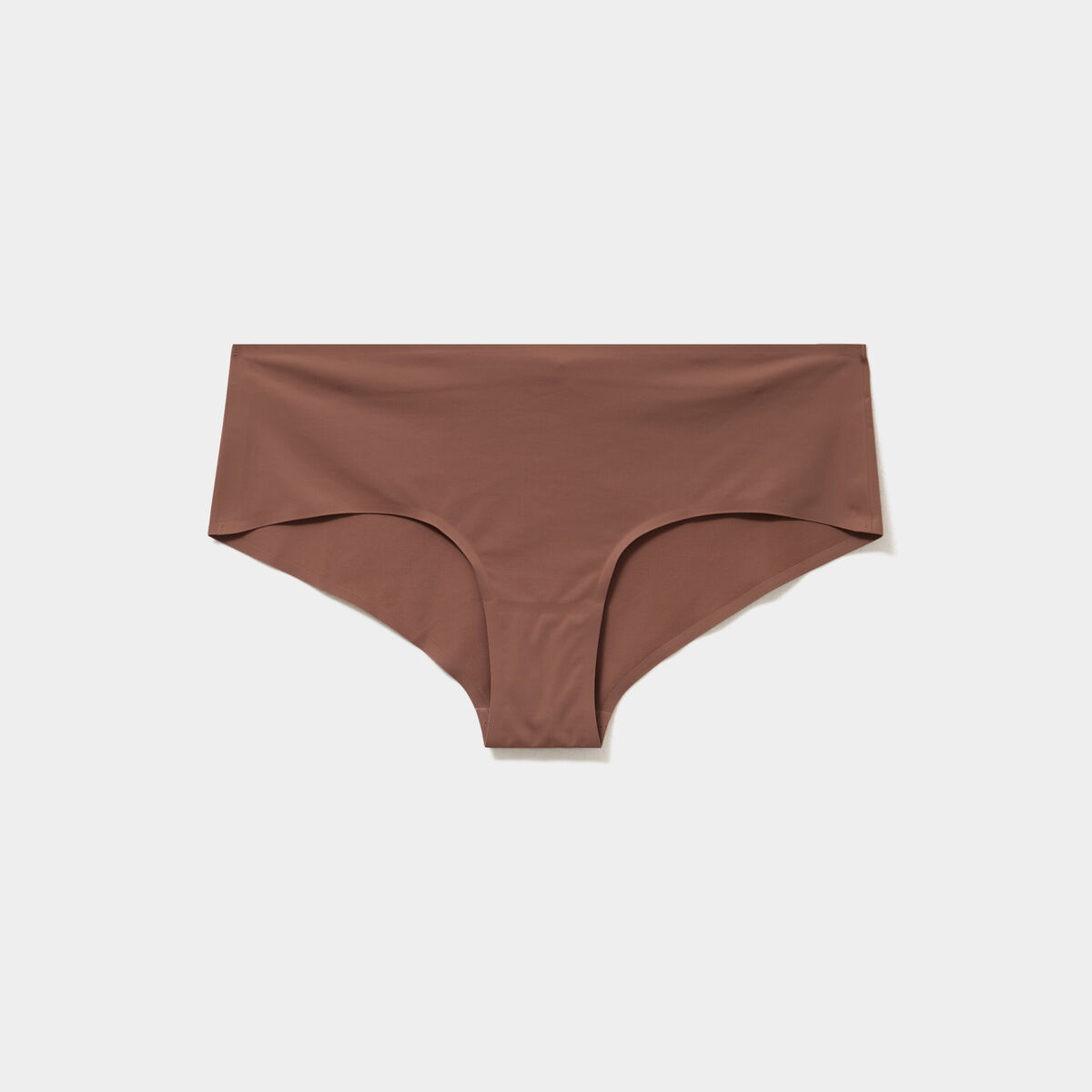 Shorty microfibre sans coutures marron femme