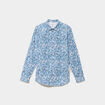 Chemise ajust&eacute;e manches longues bleu homme