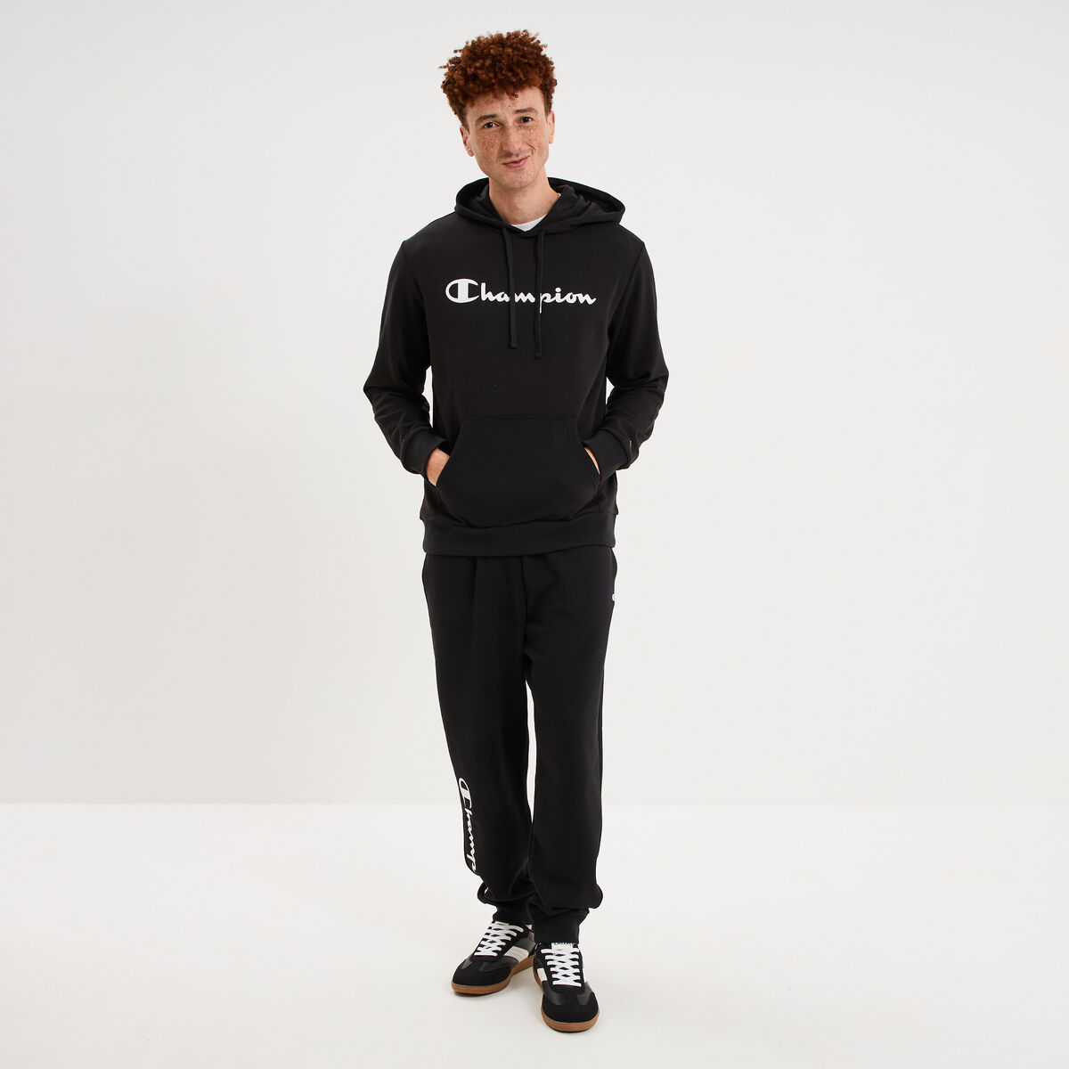 Sweat hoodie molleton Champion noir homme