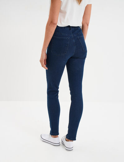 Jeans skinny taille haute denim brut femme