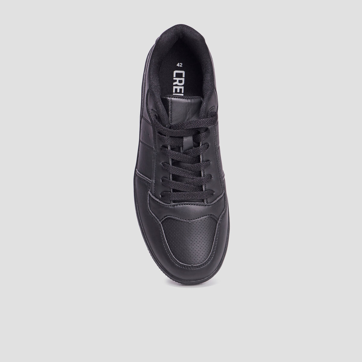 Tennis basses à lacets noir homme
