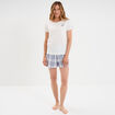 Ensemble pyjama short et t-shirt coton bleu gris femme