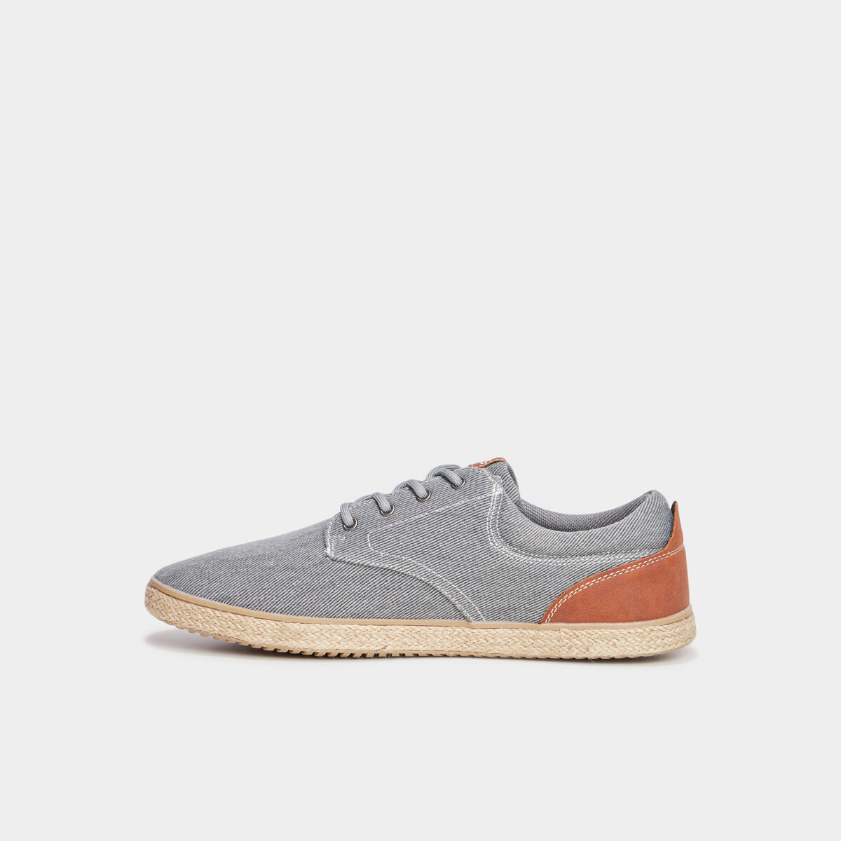 Derbies toile &agrave; lacets Creeks bleu gris homme