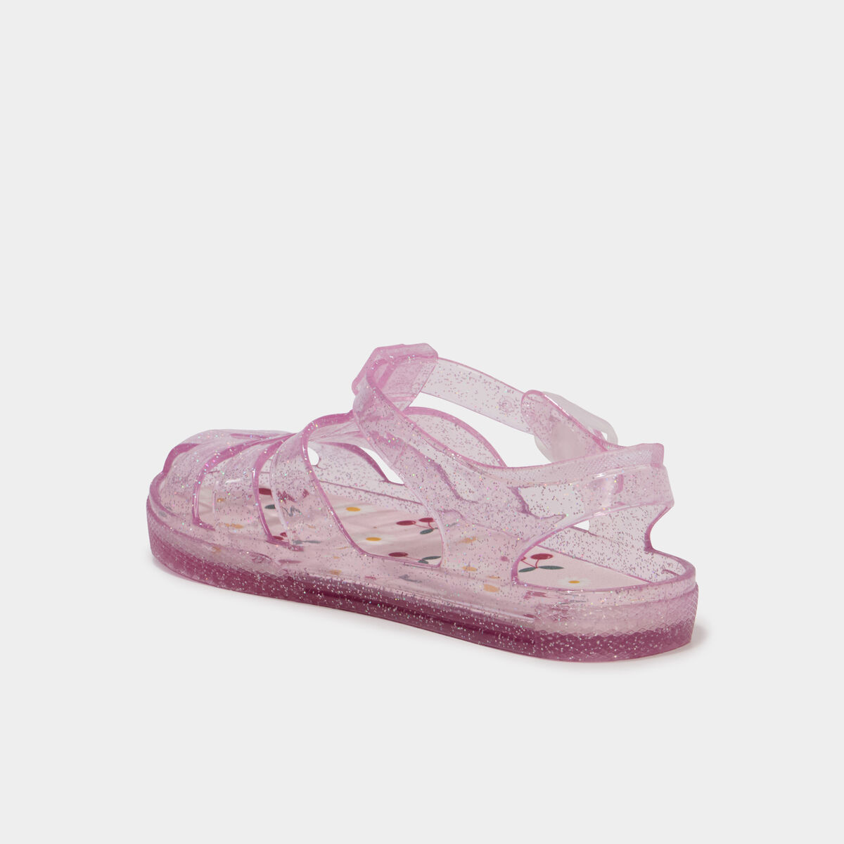 Sandales de plage paillettes rose fille