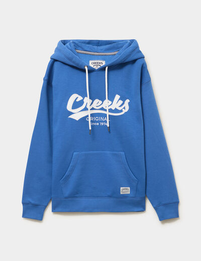 Sweat &agrave; capuche hoodie bleu electrique femme