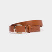 Ceinture avec d&eacute;tails tress&eacute;s camel femme