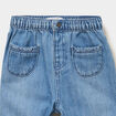 Jeans poches plaqu&eacute;es coton denim double stone b&eacute;b&eacute; fille