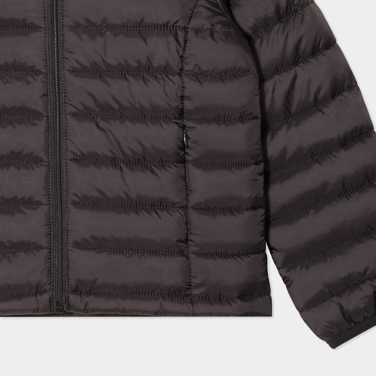 Doudoune l&eacute;g&egrave;re &agrave; capuche imperm&eacute;able noir fille