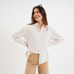 Chemise manches longues beige femme