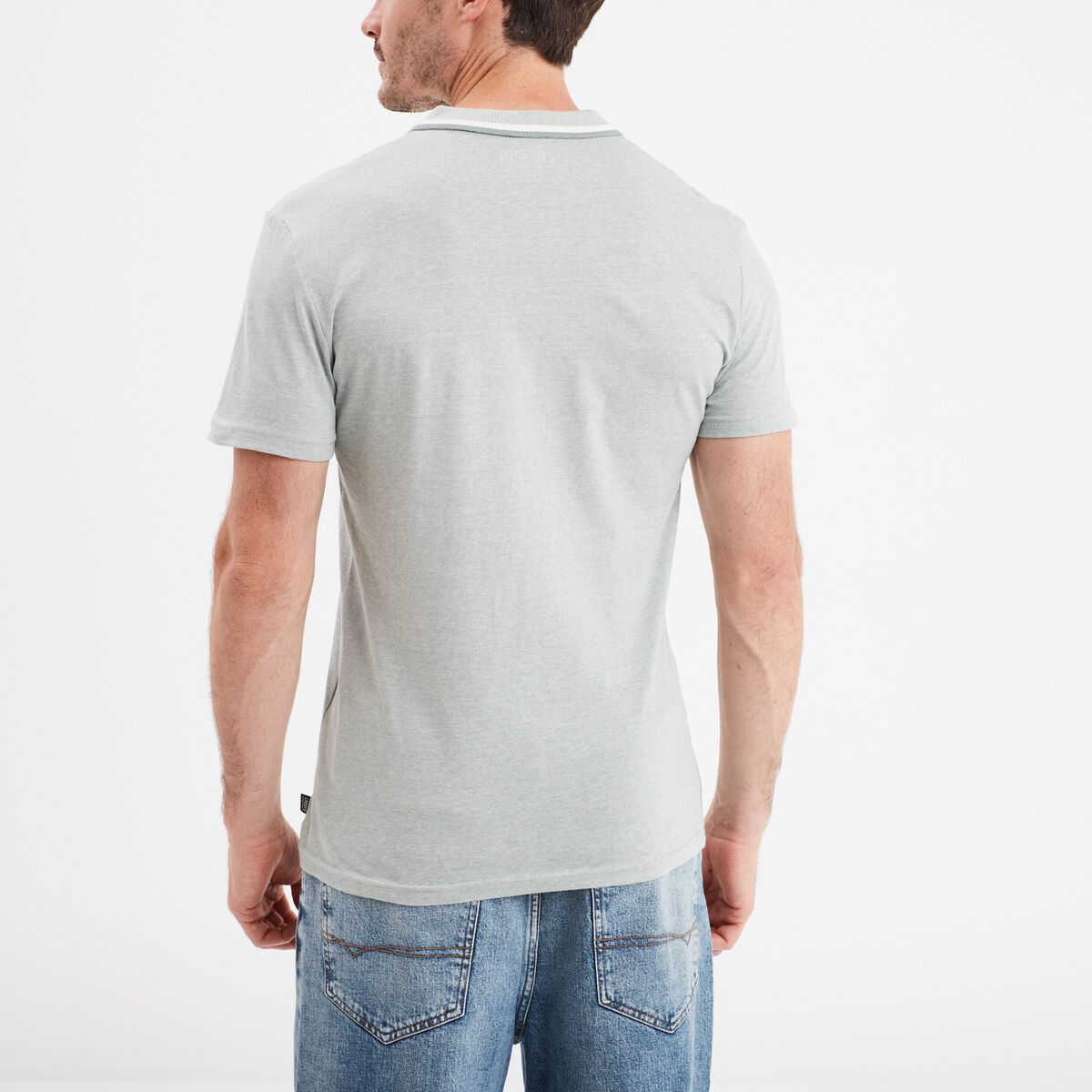 Polo manches courtes coton Creeks vert clair homme