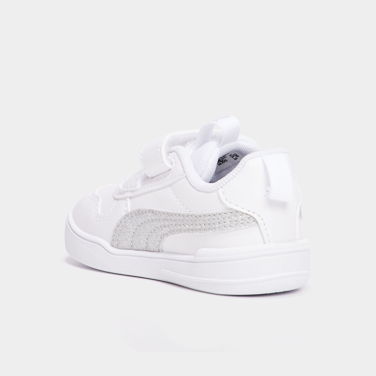 Tennis basses à scratchs Puma Multiflex blanc bébé fille