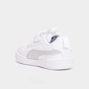 tennis basses a scratchs puma multiflex blanc bebef Tennis basses à scratchs Puma Multiflex blanc bébé fille