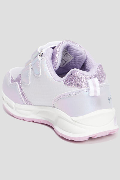 Baskets running lumineuses Frozen violet fille