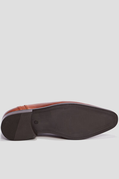 Derbies à lacets en cuir marron homme