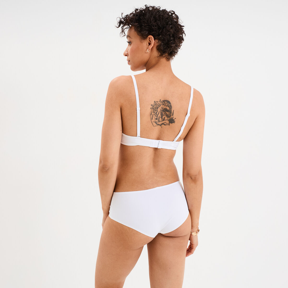 Soutien-gorge push-up triangle blanc femme
