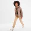 Pantalon cargo taille haute ajustable sable femme
