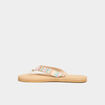 Tongs de plage détails tressés sable femme