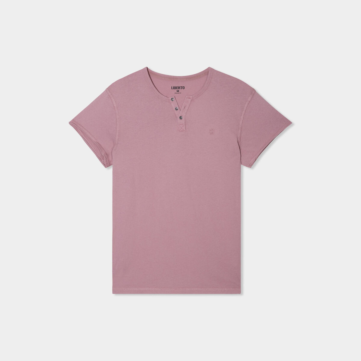 T-shirt col tunisien manches courtes parme homme