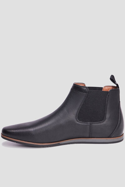 Bottines chelsea plates Baza noir homme