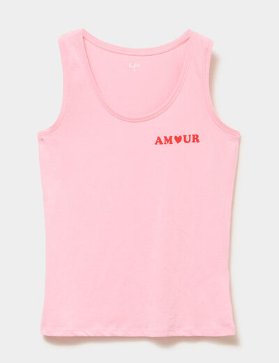 D&eacute;bardeur droit coton rose femme