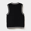 Pull sans manches col en V noir fille