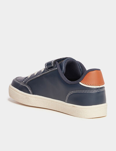 Tennis basses à scratchs Creeks bleu marine garçon