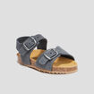 Sandales avec boucles en cuir Creeks gris bébé garçon