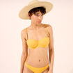 Haut de maillot de bain bandeau jaune femme
