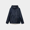 Veste coupe-vent imperm&eacute;able &agrave; capuche bleu marine mixte