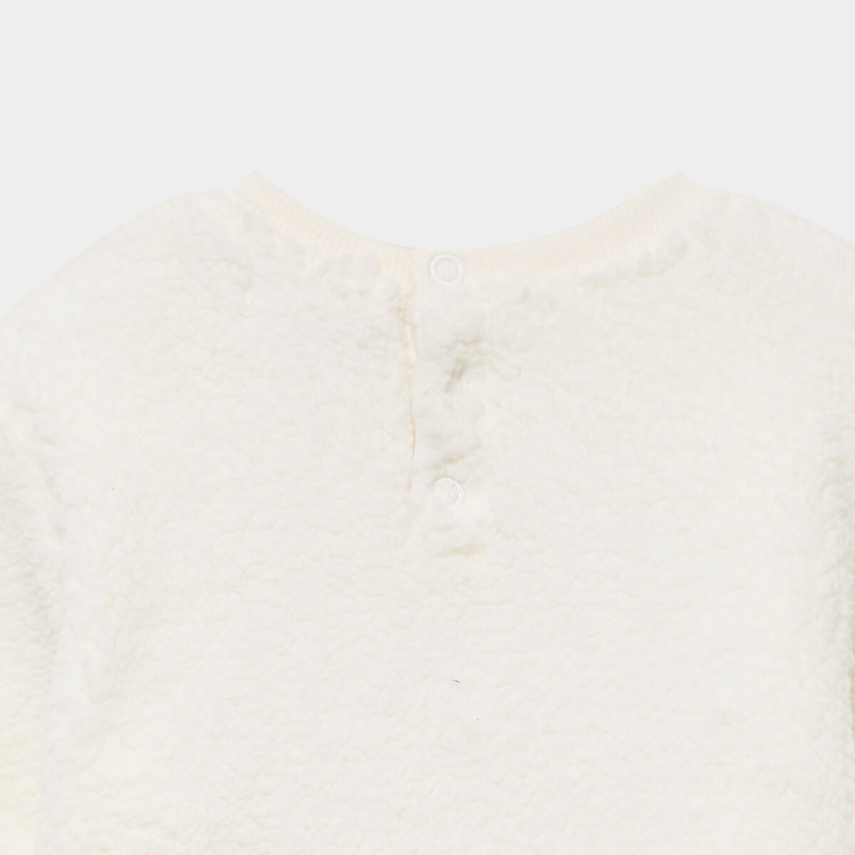 Ensemble sweat et pantalon molletonn&eacute;s ecru b&eacute;b&eacute; gar&ccedil;on