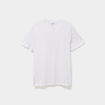 T-shirt col tunisien manches courtes blanc homme