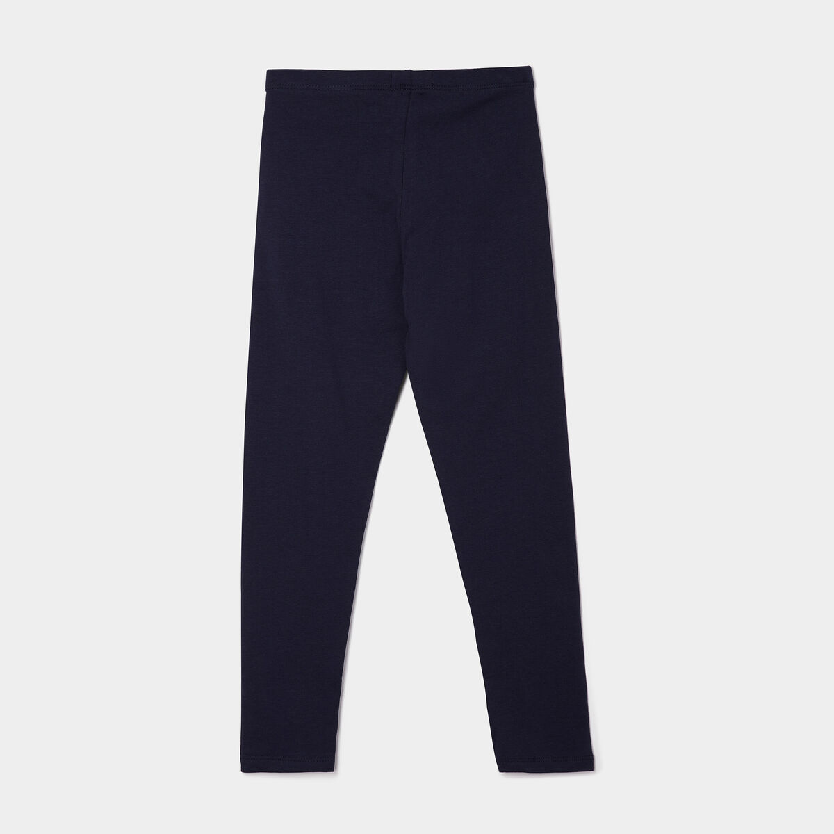 Legging long coton taille &eacute;lastiqu&eacute;e bleu marine fille