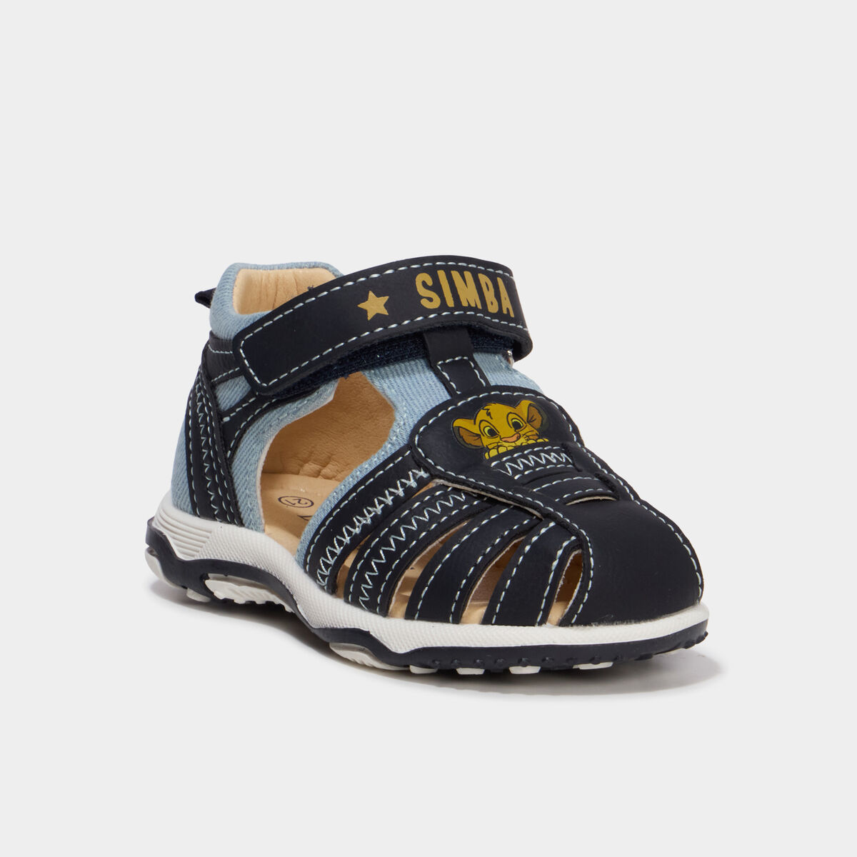 Sandales Le Roi lion bleu marine b&eacute;b&eacute; gar&ccedil;on