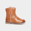 Bottines en cuir esprit western camel fille