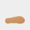 Tongs de plage détails tressés sable femme