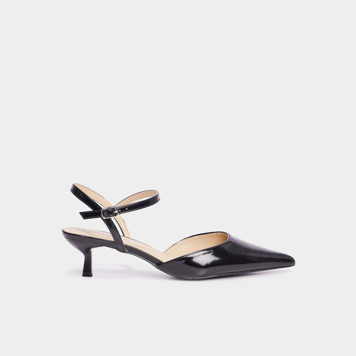 Escarpins vernis kitten heels noir femme