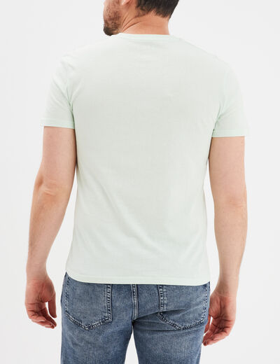 T-shirt en coton manches courtes vert pastel homme