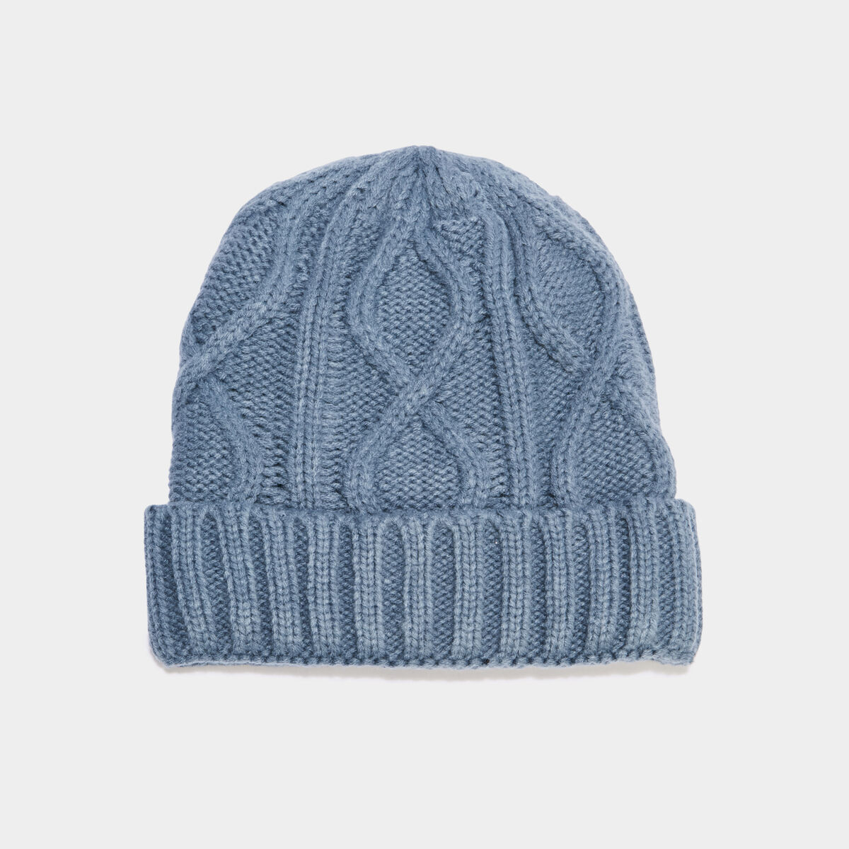 Bonnet &agrave; torsades bleu homme