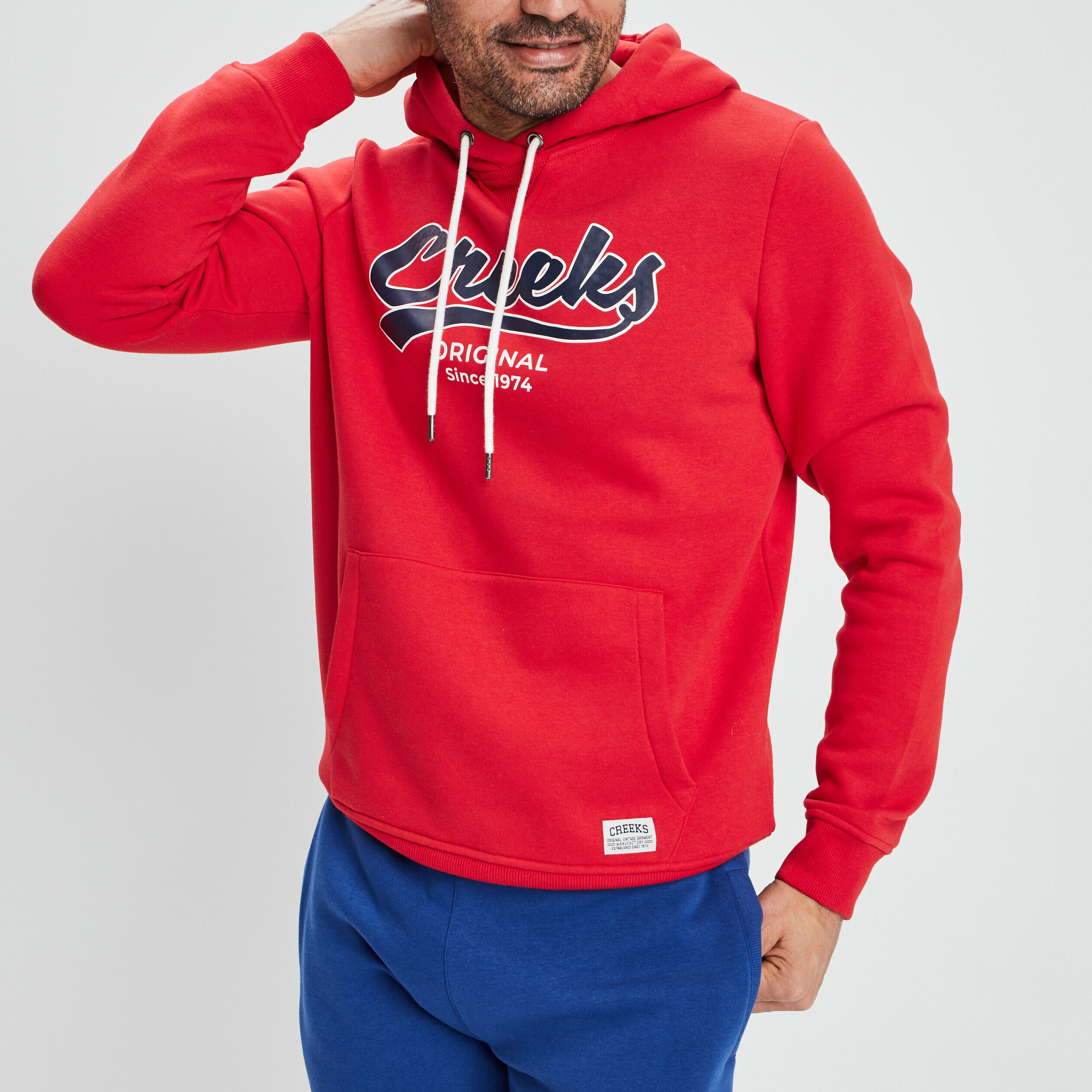 Sweat à capuche hoodie Creeks rouge homme CREEKS
