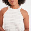 Robe dentelle encolure américaine Creeks blanc femme