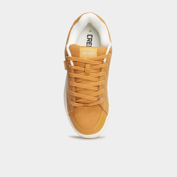 tennis a lacets bout rond jaune fonce homme Tennis à lacets bout rond jaune foncé homme