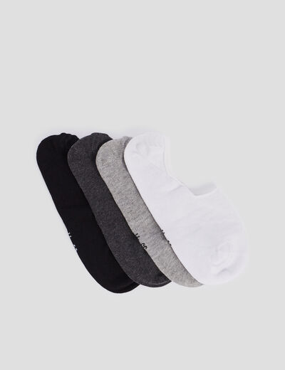 Lot 4 paires de chaussettes invisibles multicolore femme