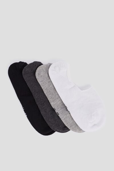 Lot 4 paires de chaussettes invisibles multicolore femme