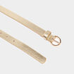 Ceinture avec boucle ronde couleur or femme