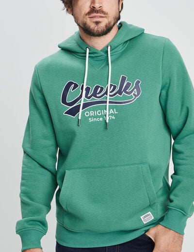 Sweat à capuche hoodie Creeks vert homme