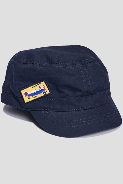 Casquette en coton bleu marine bébé garçon